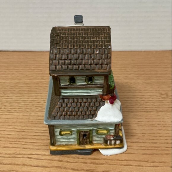 Vtg Christmas Village House Flowers & Fruits Shop Lighted Ceramic Holiday Decor - Picture 4 of 8